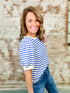 Brynn Blue Stripe Top