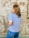 Brynn Blue Stripe Top