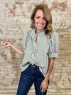 Talley Stripe Ruffle Top