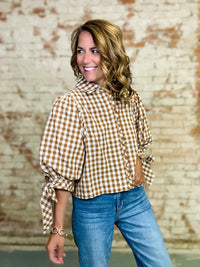 Evie Gingham Top
