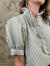 Talley Stripe Ruffle Top