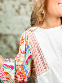 Perla Mixed Print Top