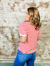 Connie Red Stripe Top