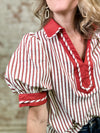 Kylie Stripe Contrast Top