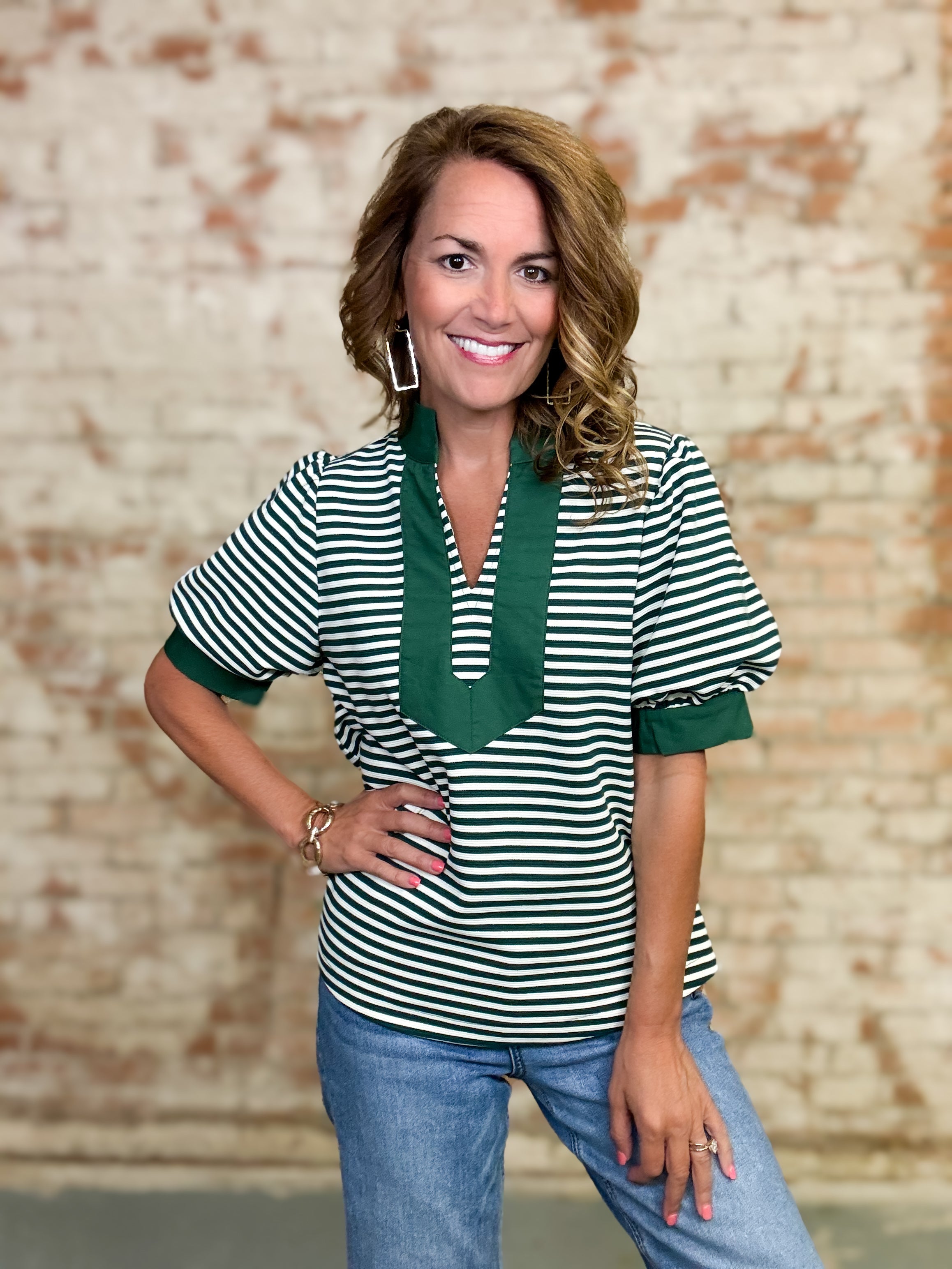 Stacee Stripe Top