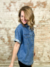 Linzy Front Pocket Denim Top