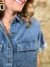 Linzy Front Pocket Denim Top