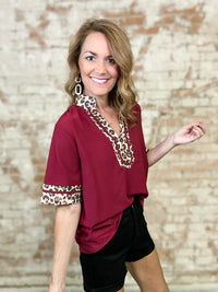 Rory Leopard Caftan Style Top