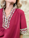 Rory Leopard Caftan Style Top