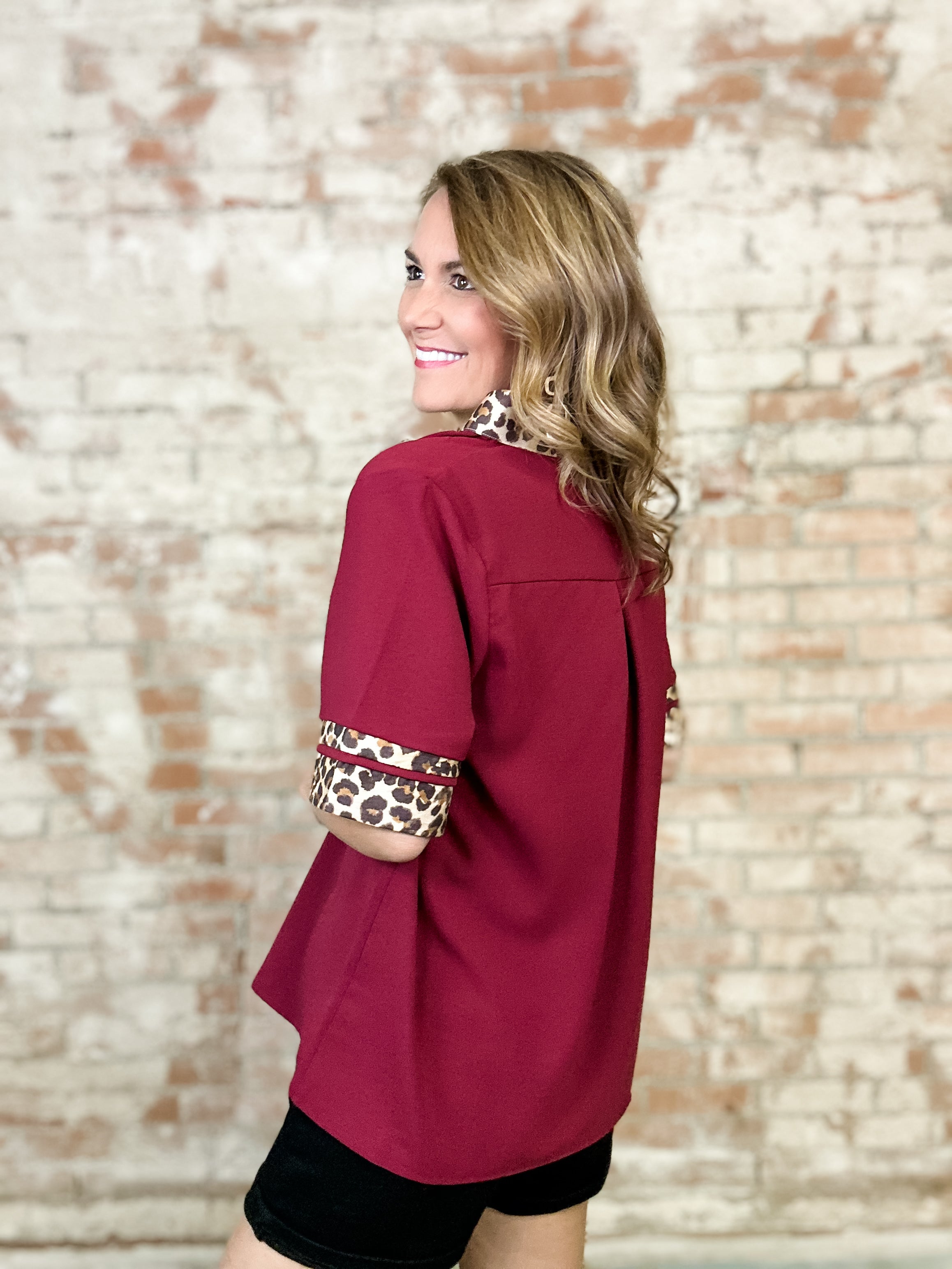 Rory Leopard Caftan Style Top