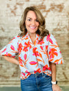 THML Leanna Floral Stripe Top