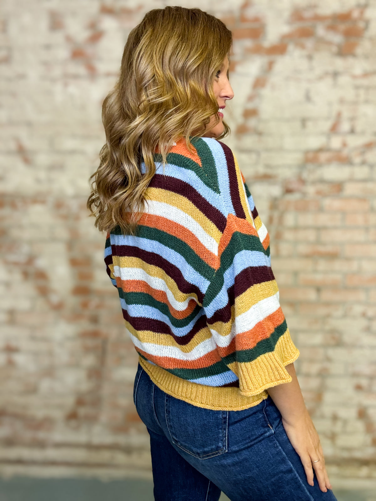 Arie Stripe Sweater Top