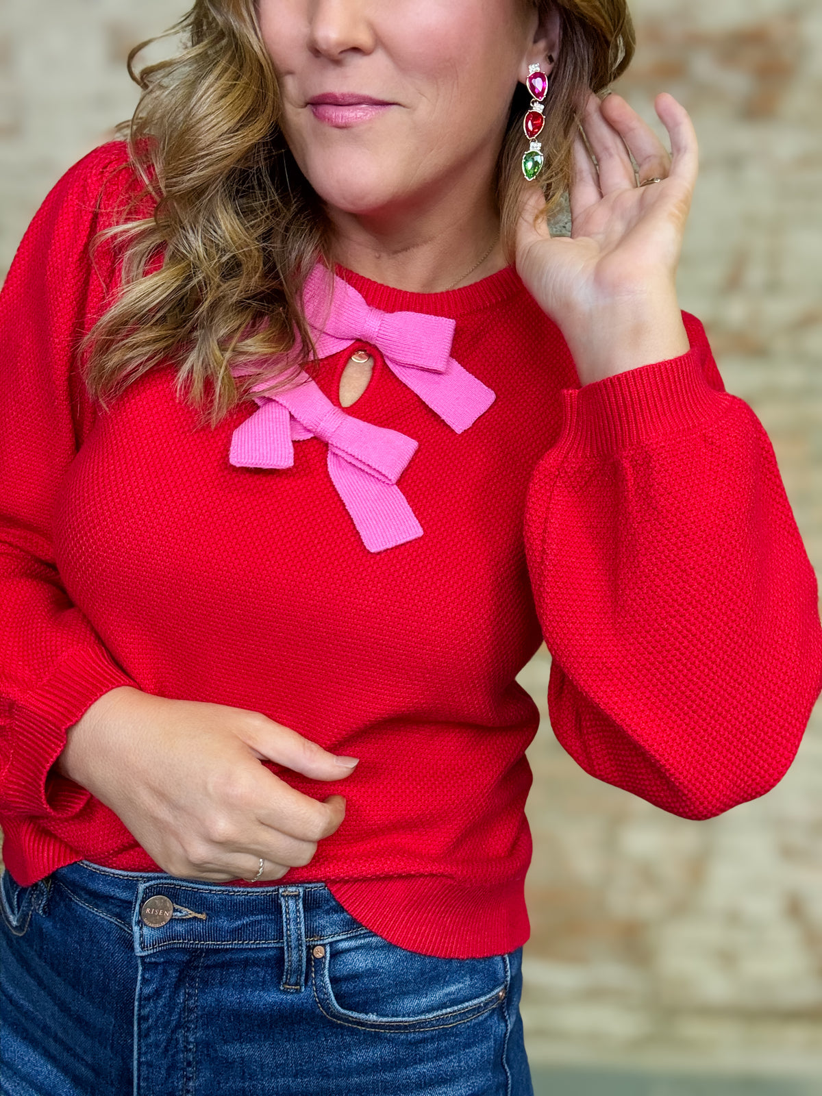 Elora Textured Bow Top