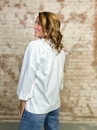Darla White Ruffle Top