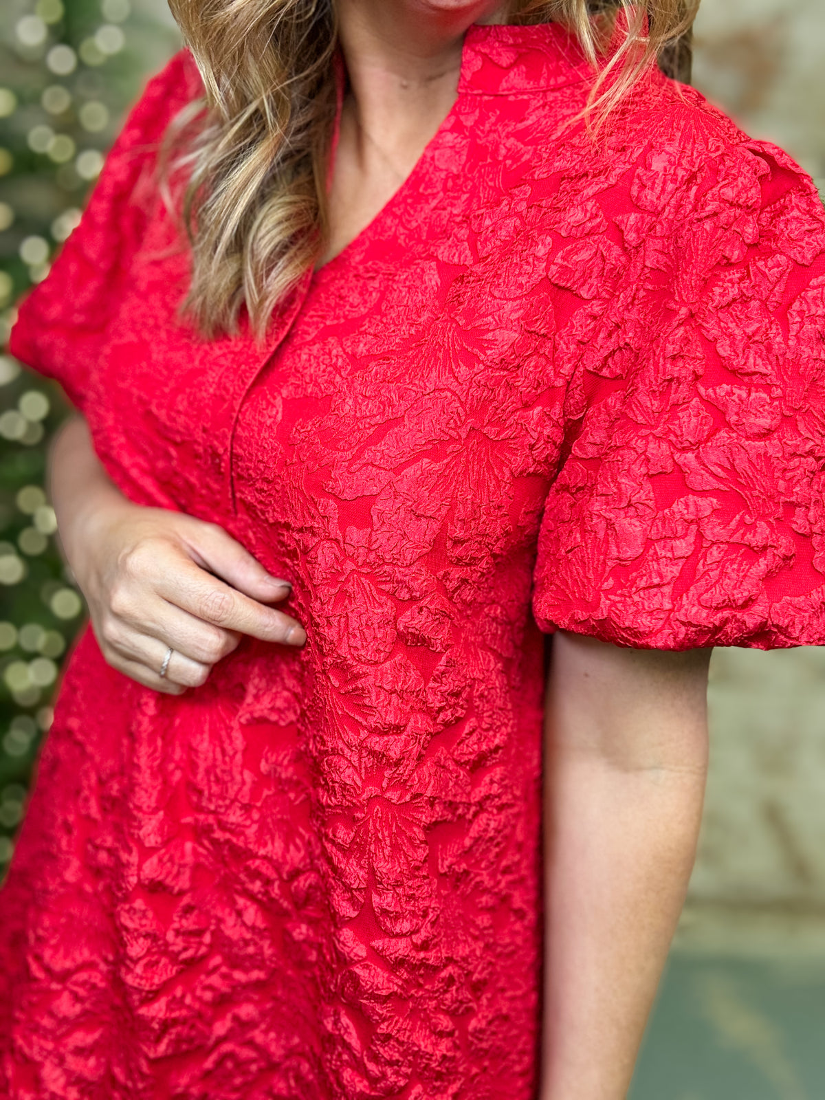 Emberly Jacquard Midi Dress