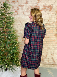 Lucia Plaid Button Down Dress