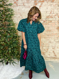 Clara Jacquard Midi Dress
