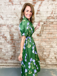 Brenda Floral Print Midi Dress