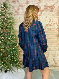 Whitley Plaid Shirt Dress