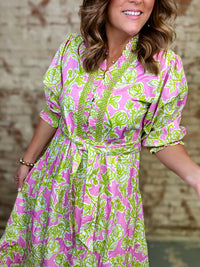 Uncle Frank Rose Midi Dress