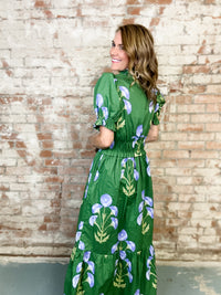 Brenda Floral Print Midi Dress