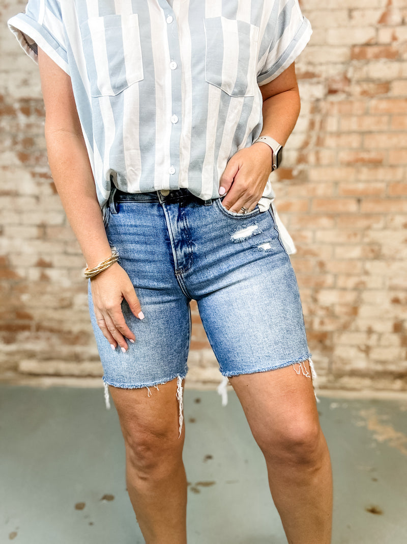 Sutter High Rise Mid Length Shorts