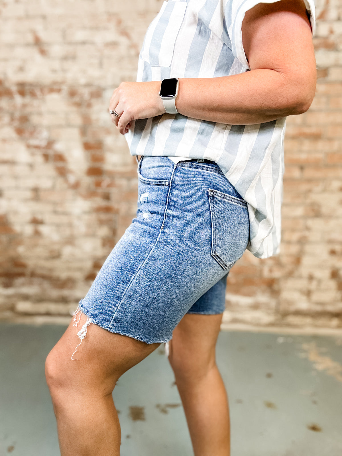 Sutter High Rise Mid Length Shorts