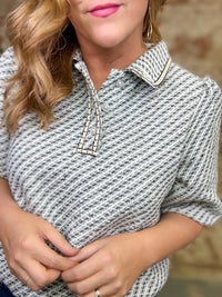 Paloma Textured Tweed Top