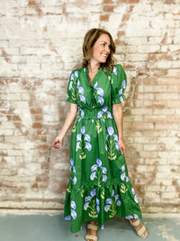 Brenda Floral Print Midi Dress
