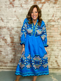 Kenia Plume Border Dress