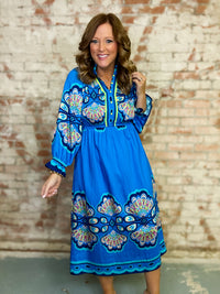 Kenia Plume Border Dress
