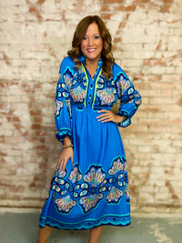 Kenia Plume Border Dress