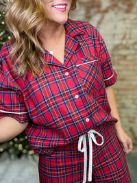 Rudolph Plaid Pajama Set