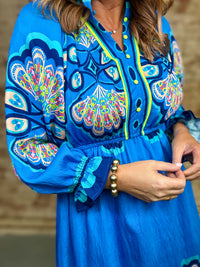 Kenia Plume Border Dress