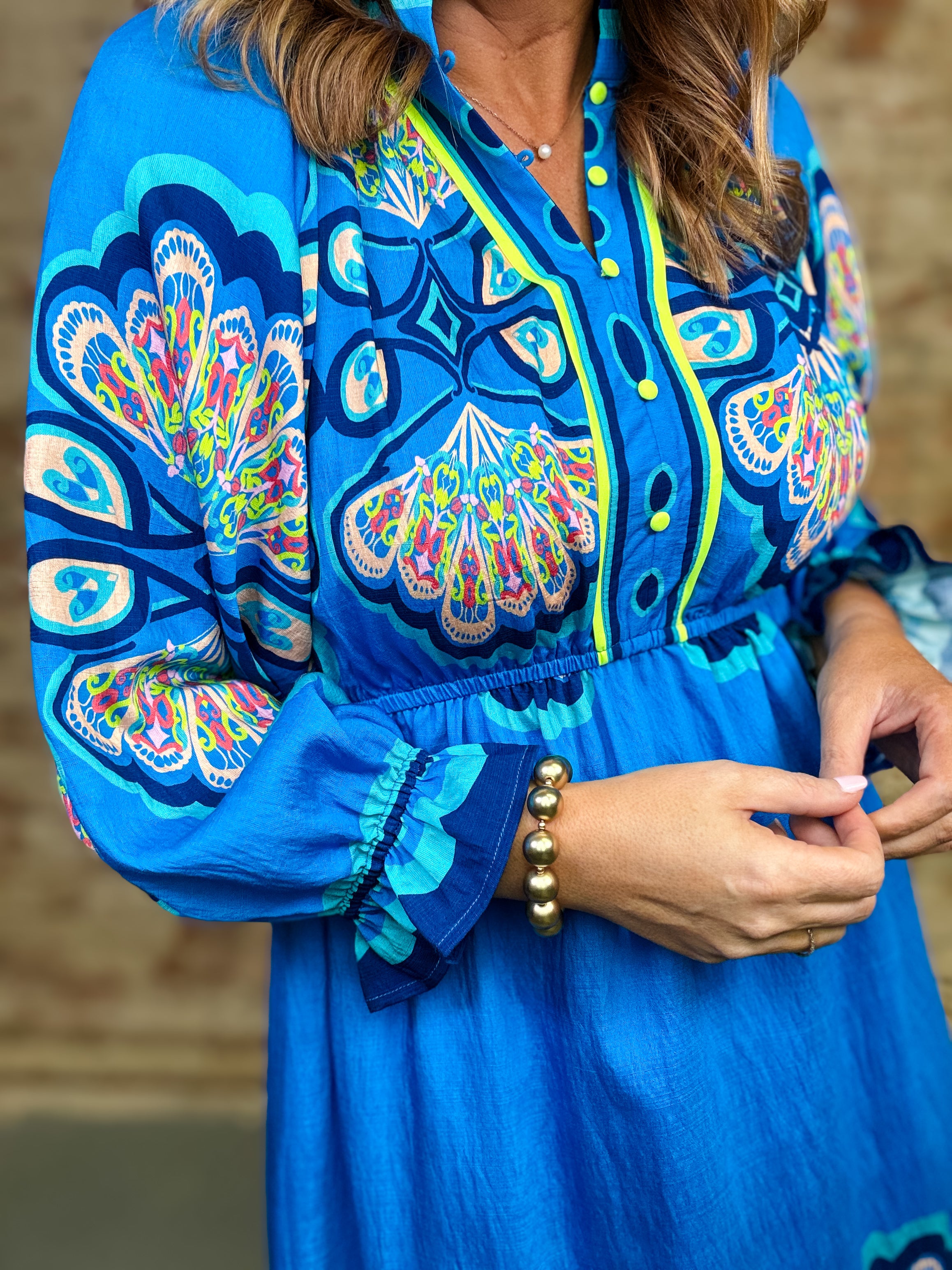 Kenia Plume Border Dress