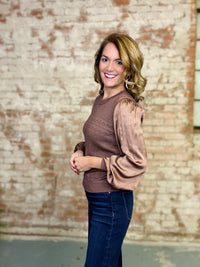 Kara Mixed Media Sweater Top