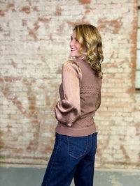 Kara Mixed Media Sweater Top
