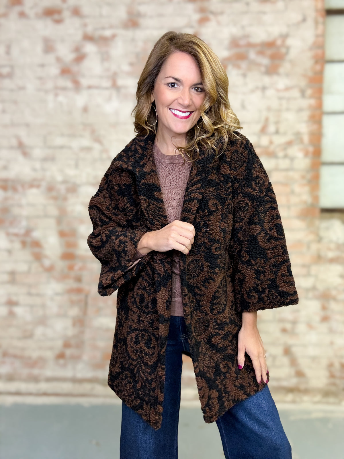 Ivy Jane LeaAnne Sherpa Coat