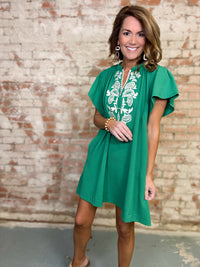 Darby Textured Jacquard Dress