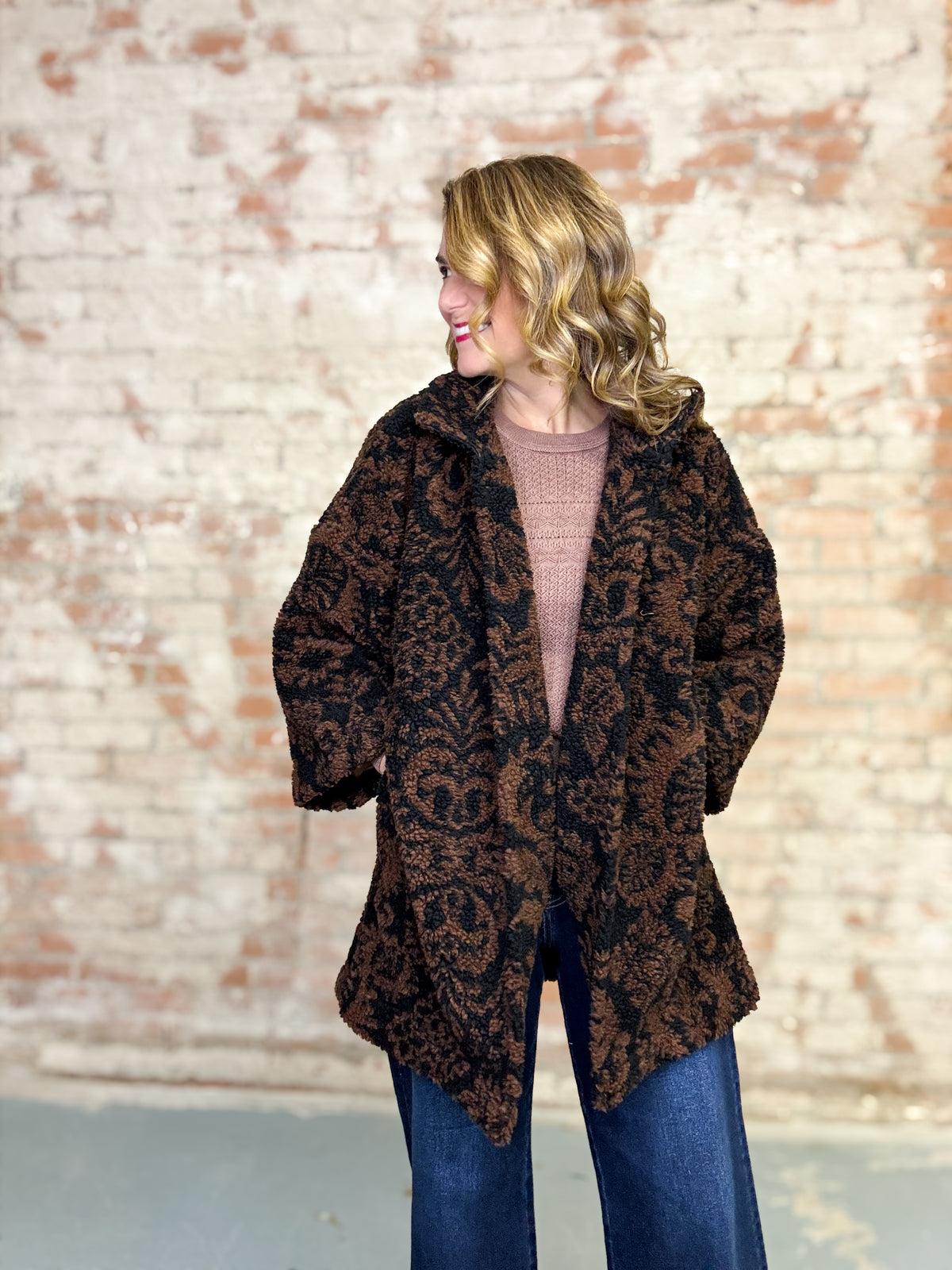 Ivy Jane LeaAnne Sherpa Coat