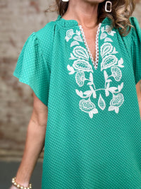 Darby Textured Jacquard Dress