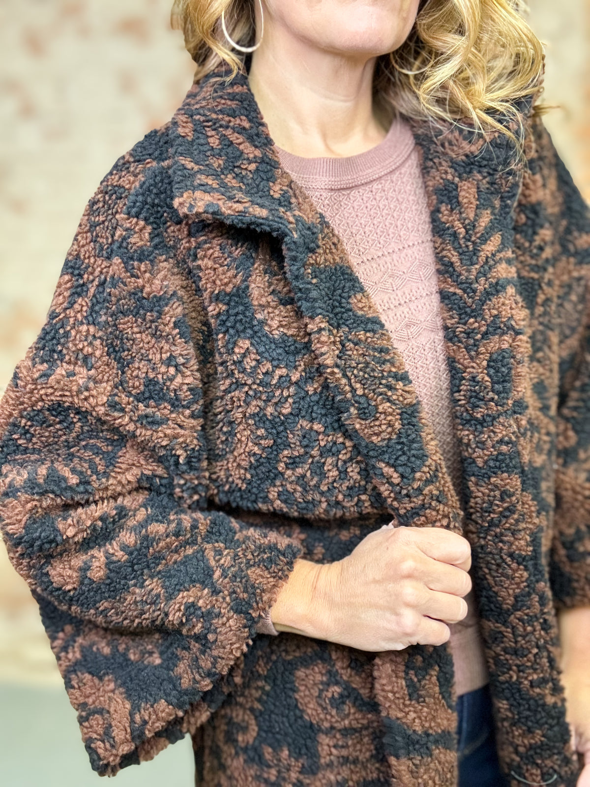 Ivy Jane LeaAnne Sherpa Coat