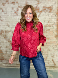 Klaus Floral Jacquard Top