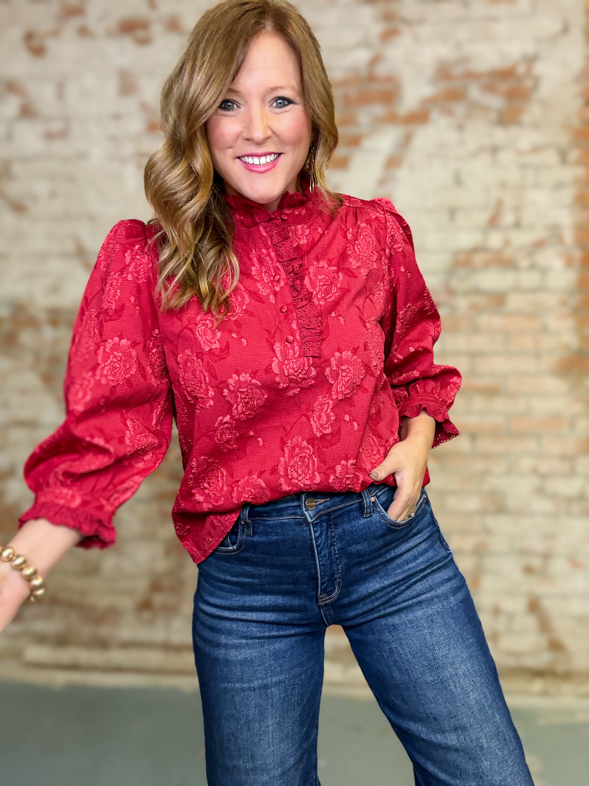 Klaus Floral Jacquard Top