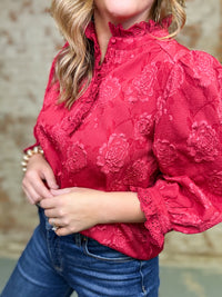 Klaus Floral Jacquard Top