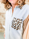Brenda Leopard Stripe Midi Dress