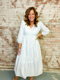 Eve Solid Midi Dress