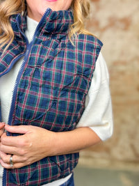 Christa Plaid Vest