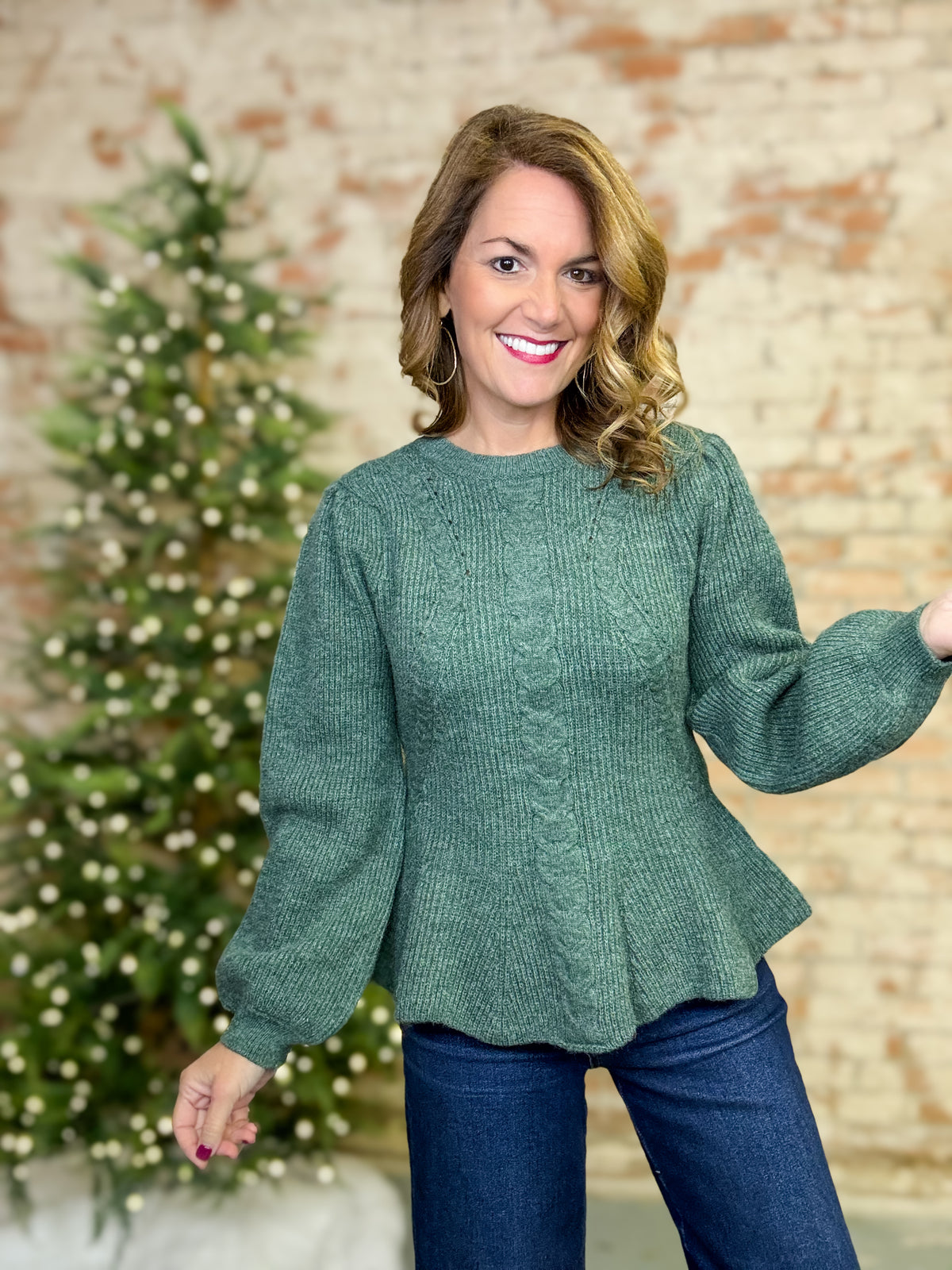 Karleen Peplum Sweater Top