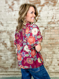 THML Mya Floral Print Top